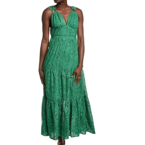 FARM Rio | Dresses | Farm Rio Vibrant Green Maxi Dress | Poshmark